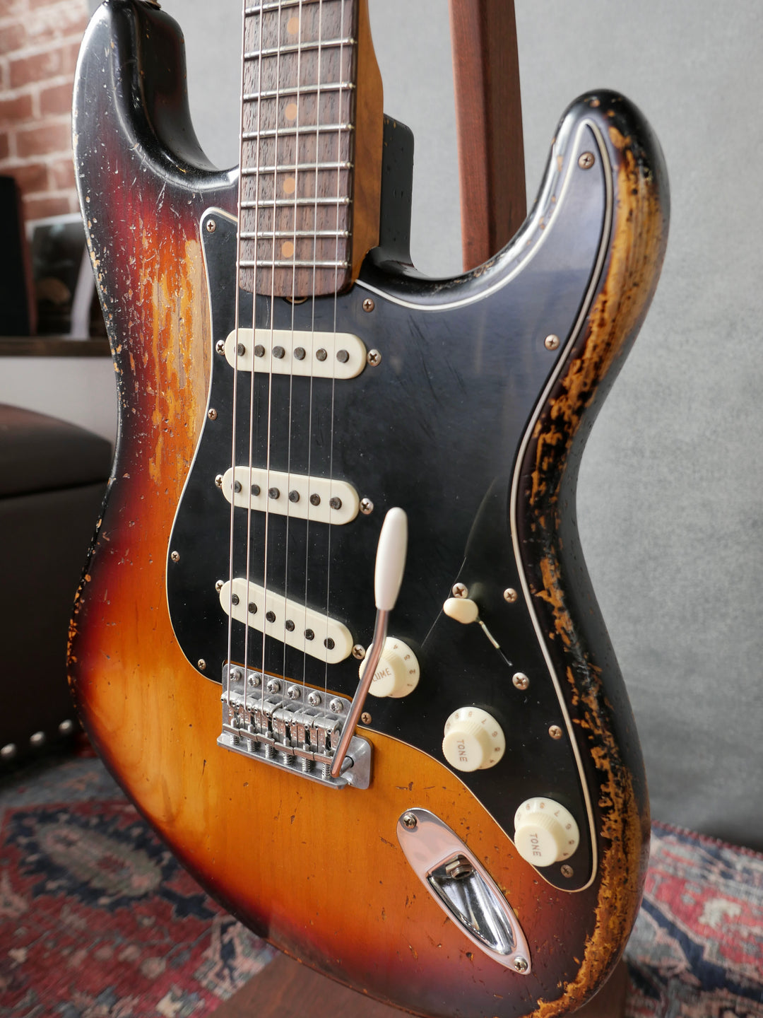 Fender Custom Shop LTD Poblano Strat Suphrel-Super Faded Aged 3-Color Sunburst (Au by Fender