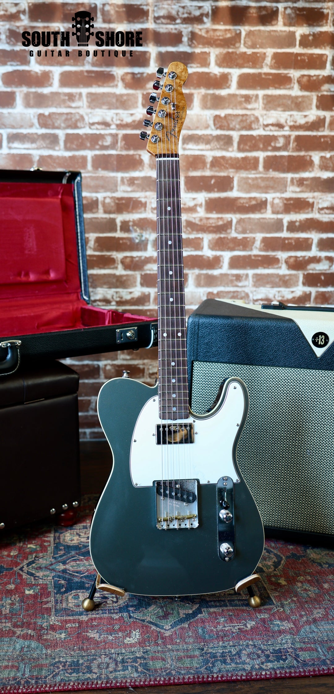Fender Custom Shop American Custom Tele NOS RW - Charcoal Frost Metallic by Fender