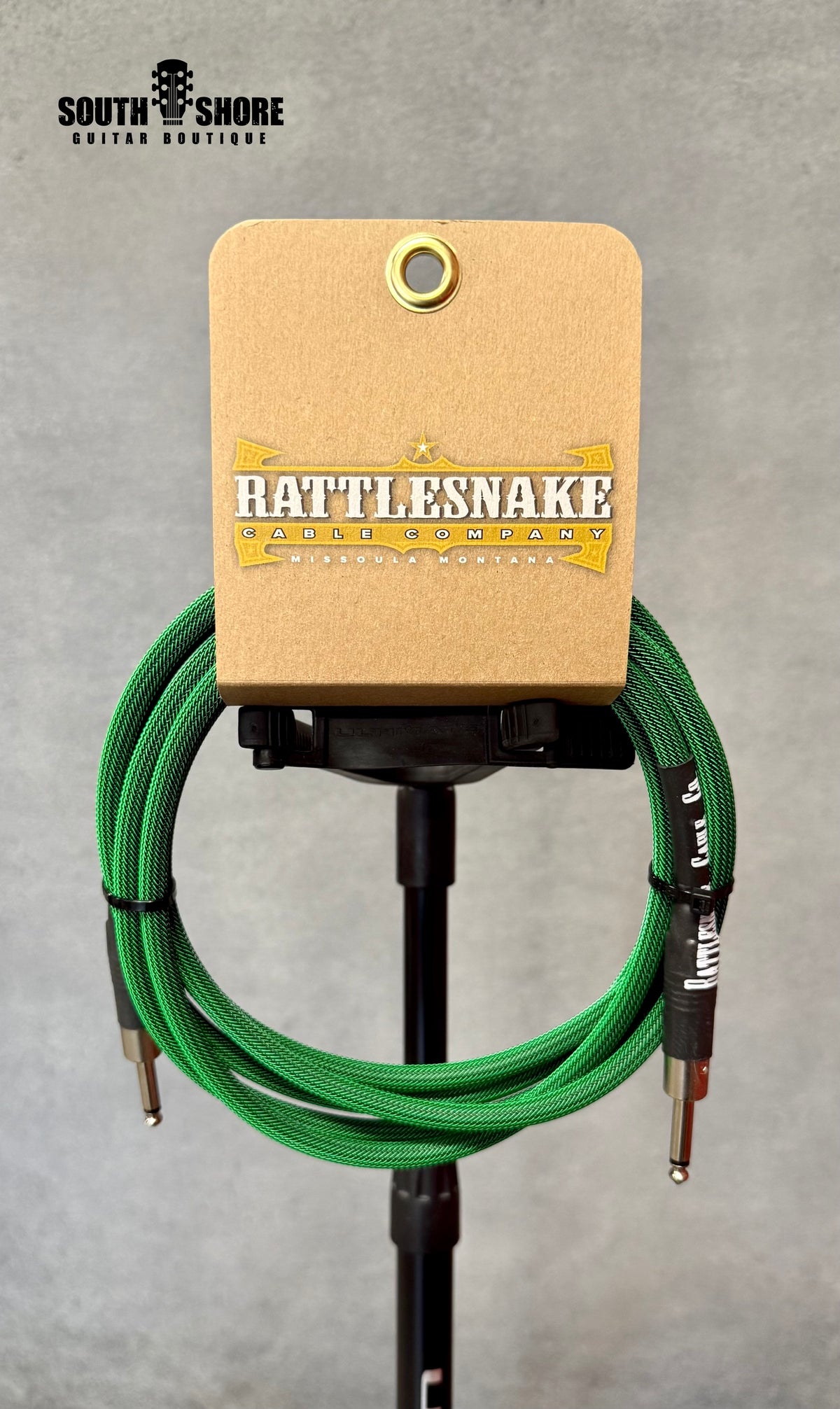 Rattlesnake 10' Standard Straight to Straight - Mean Green by Rattlesnake Cable Company