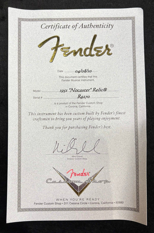 2010 Fender Custom Shop '51 Nocaster Relic