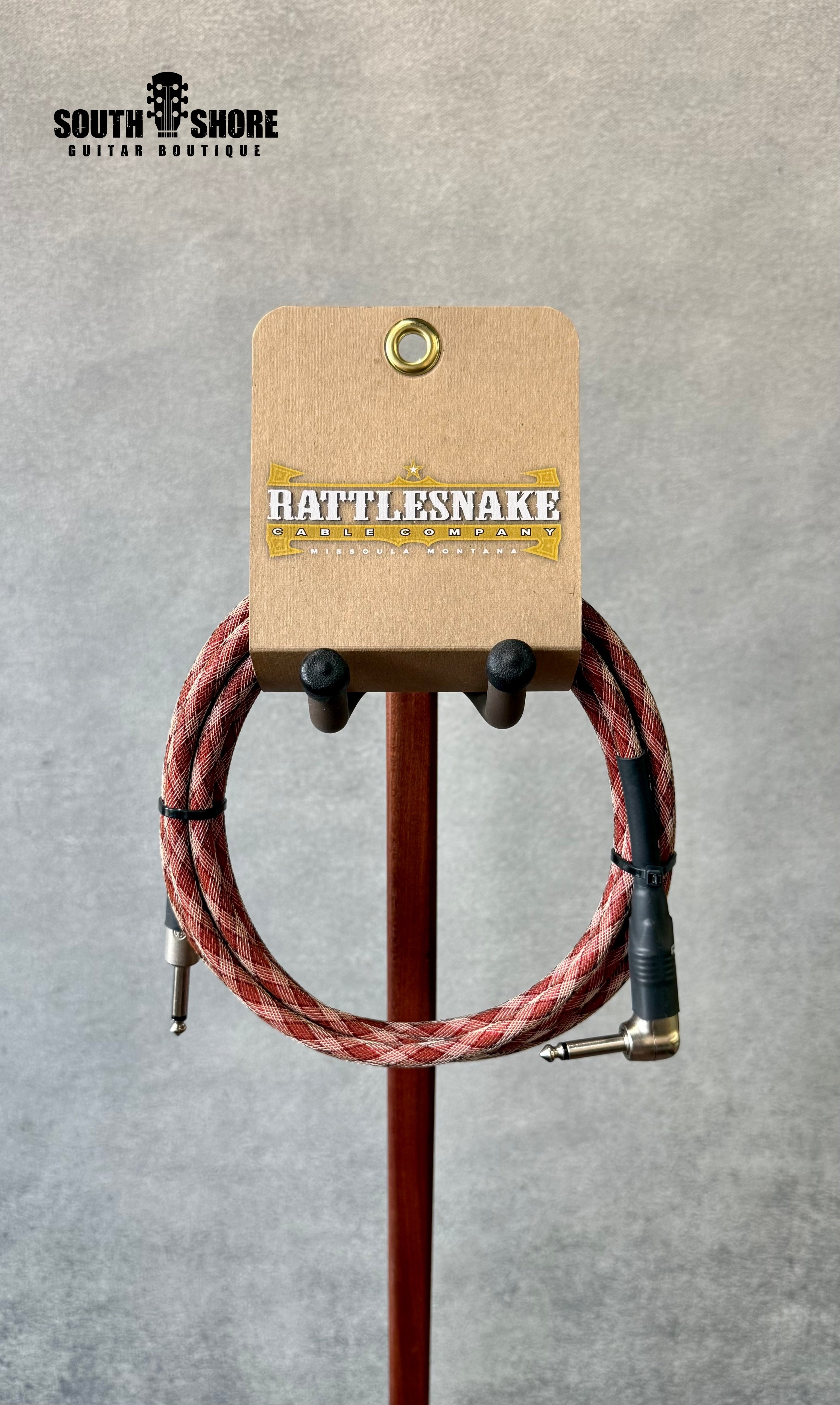 Rattlesnake 10' Standard Straight to Right Angle - Red Snake (Authorized Dealer) by Rattlesnake Cable Company