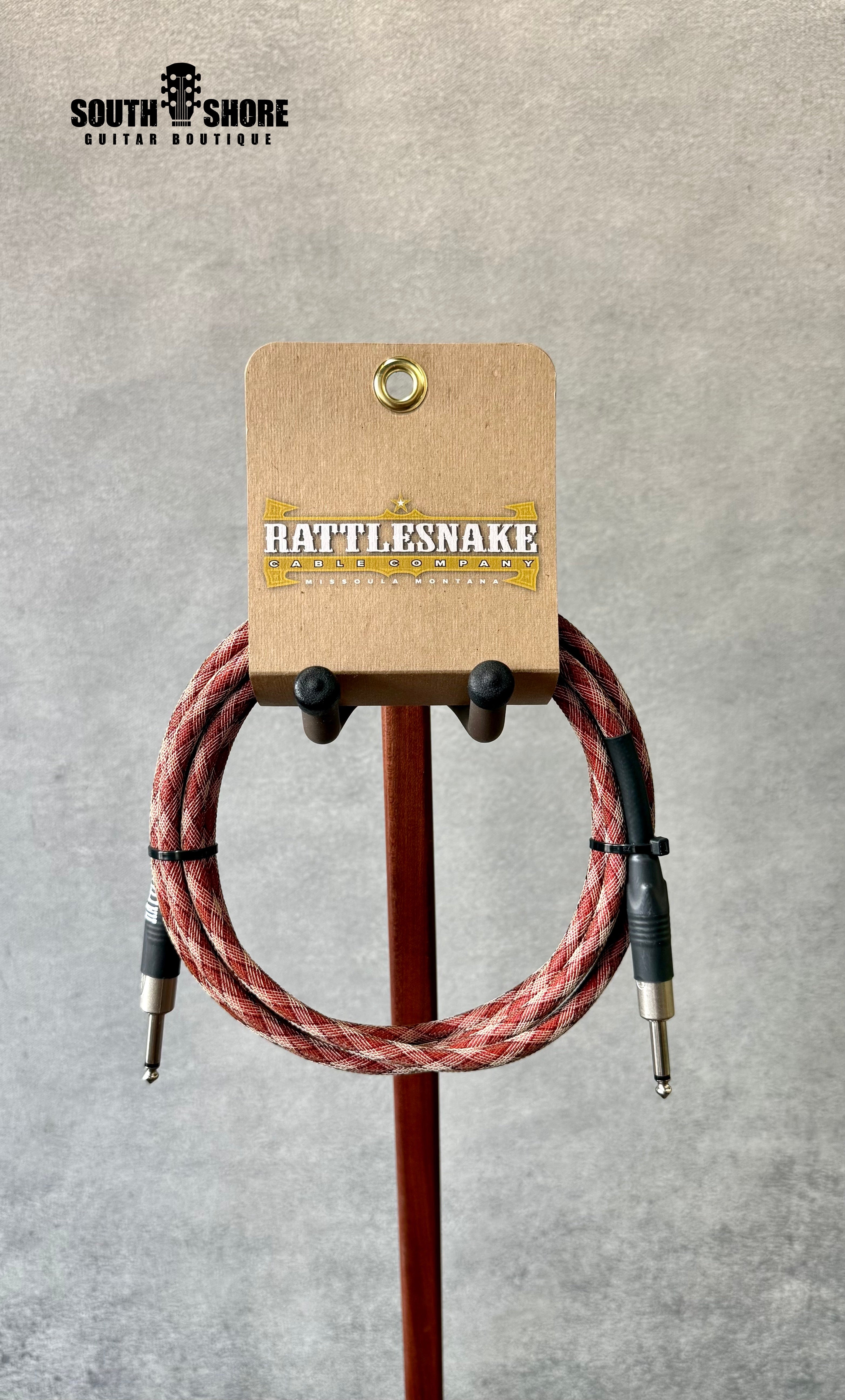 Rattlesnake 10' Standard Straight to Straight - Red Snake by Rattlesnake Cable Company