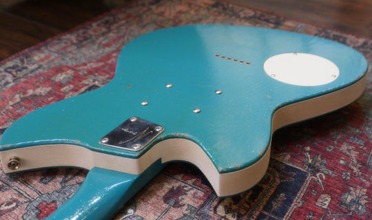 Novo Serus T Taos Turquoise guitar body showcasing beautiful turquoise finish and craftsmanship.