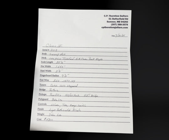 CP Thornton Classic II Butterscotch