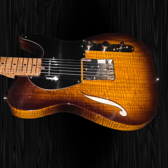 CP Thornton Thinline Classic II-European Fiddleback Ash-Tobacco Burst (Authorized Dealer) by CP Thornton