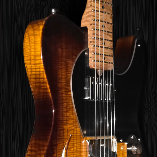 CP Thornton Thinline Classic II-European Fiddleback Ash-Tobacco Burst (Authorized Dealer) by CP Thornton