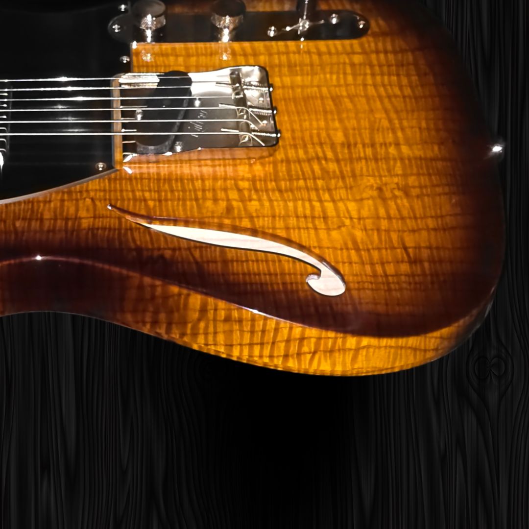 CP Thornton Thinline Classic II-European Fiddleback Ash-Tobacco Burst (Authorized Dealer) by CP Thornton