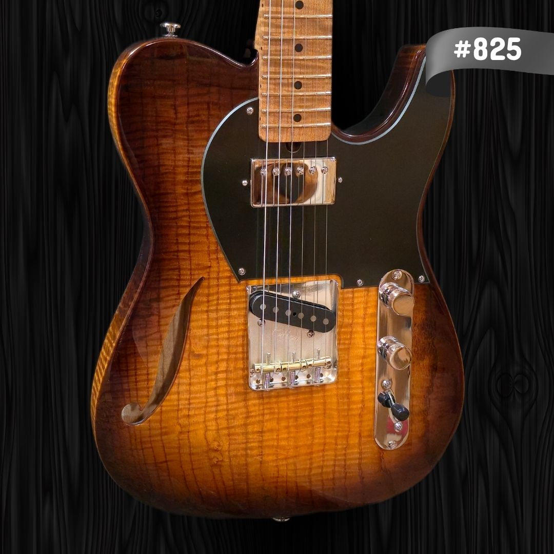 CP Thornton Thinline Classic II-European Fiddleback Ash-Tobacco Burst (Authorized Dealer) by CP Thornton