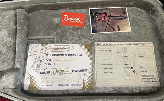 Deimel Firestar Open Pore Black Finish w/ Novak Pickups NEW (Authorized Dealer)