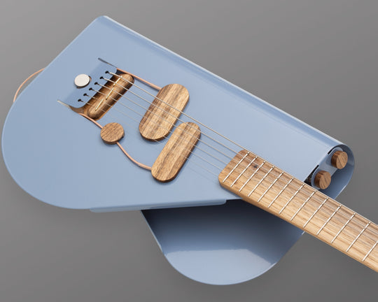 Verso Orbit Baritone 2024. - Dove Blue / Walnut - Sheet Metal Body w/ freely adjustable Magnetic Pickups SC1 Neck & HB2 Bridge - NEW. (Authorized Dealer)