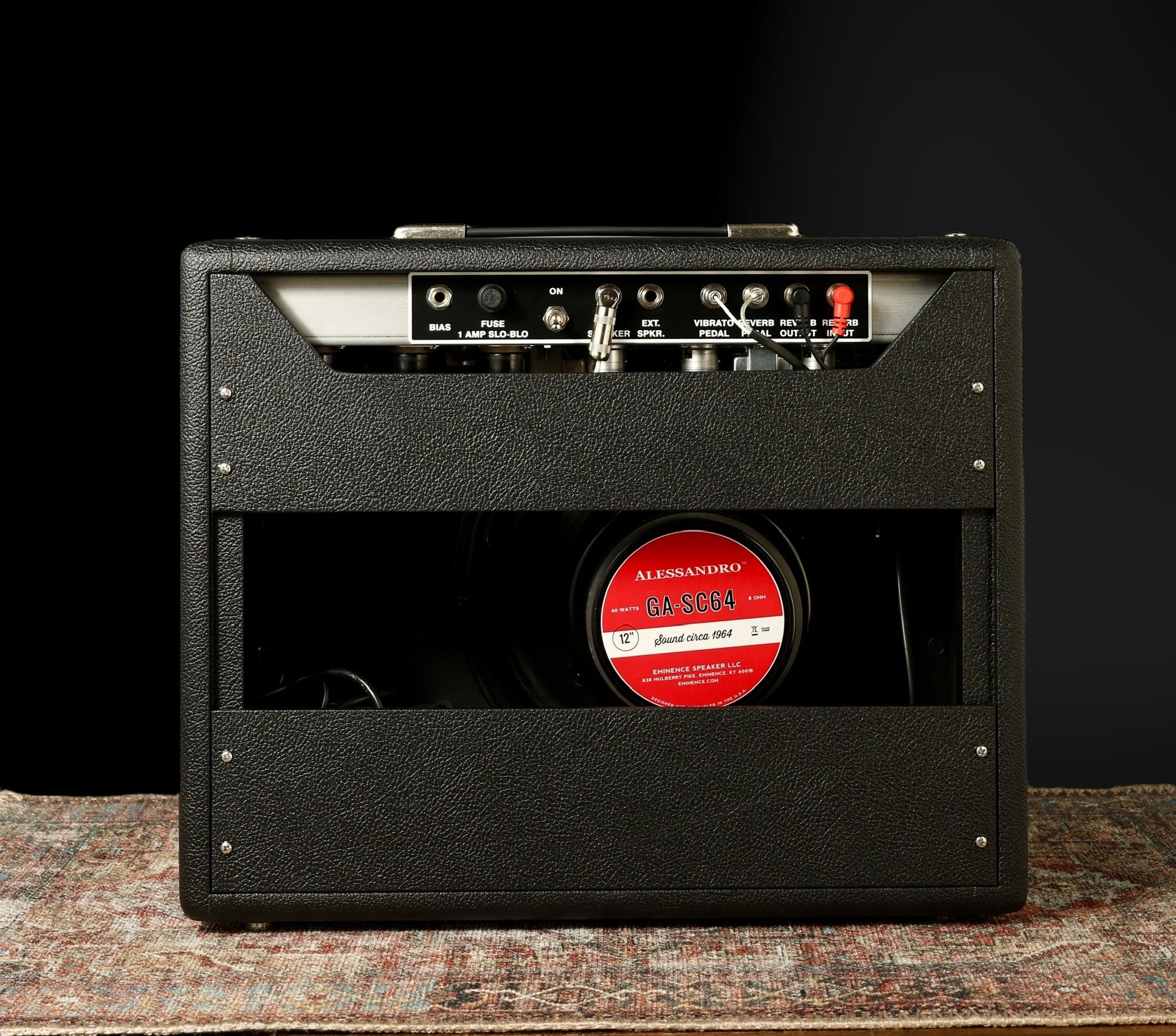 Headstrong Lil' King Reverb - Black / Aged Silver. GA-SC64 12