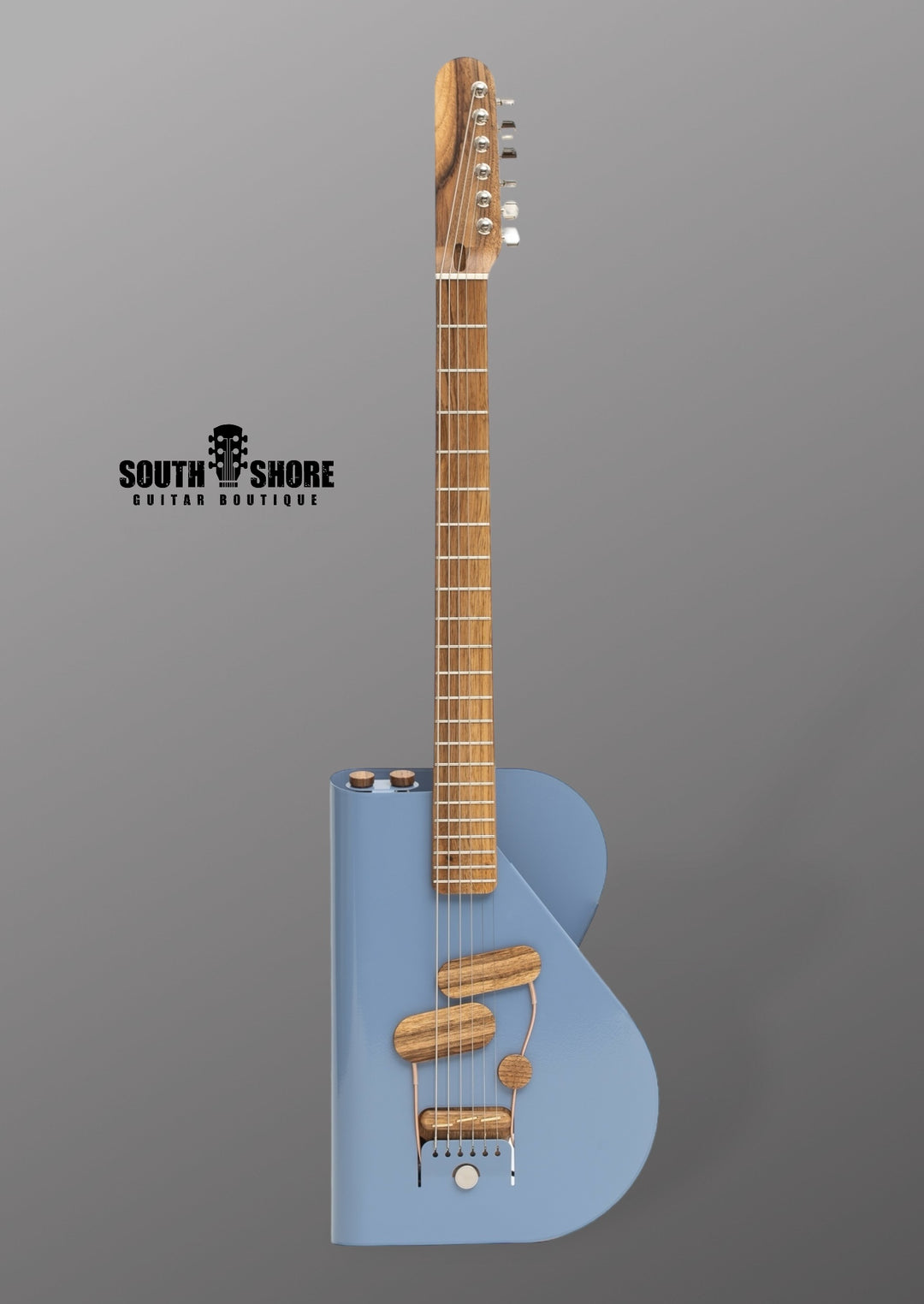 Verso Orbit Baritone 2024. - Dove Blue / Walnut - Sheet Metal Body w/ freely adjustable Magnetic Pickups SC1 Neck & HB2 Bridge - NEW. (Authorized Dealer)