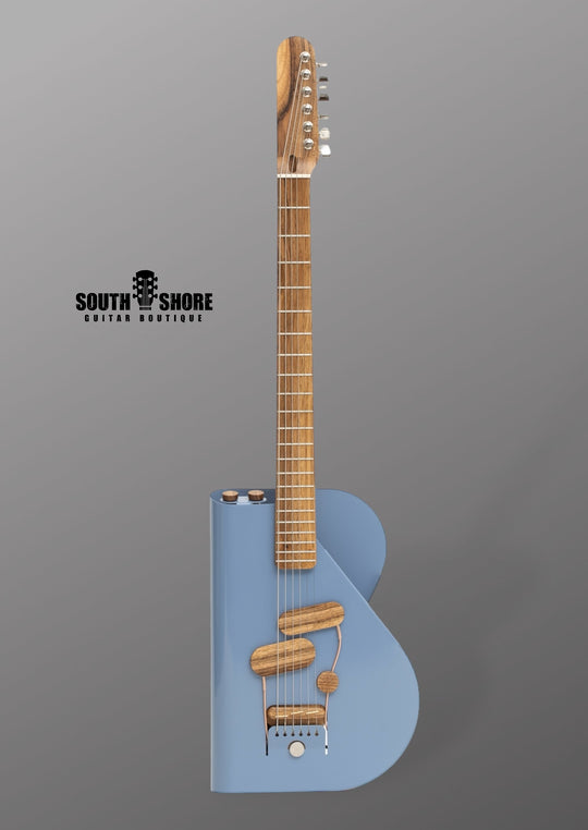 Verso Orbit Baritone 2024. - Dove Blue / Walnut - Sheet Metal Body w/ freely adjustable Magnetic Pickups SC1 Neck & HB2 Bridge - NEW. (Authorized Dealer)