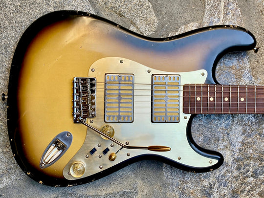 Waterslide S-Style W/ Dual Foils Aged Two-Tone Sunburst Nitro Finish (Authorized Dealer)