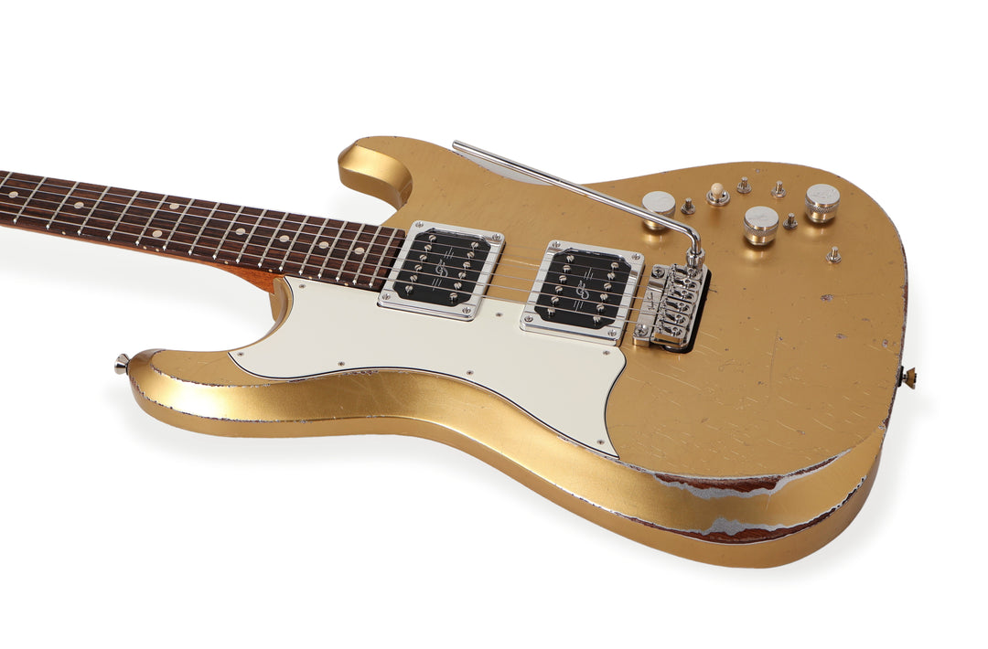 Fiam Guitars Mirari F5 2023 - Aztec Gold over Silver. By past Ronin Guitars luthier Izzy Lugo. NEW (Authorized Dealer)