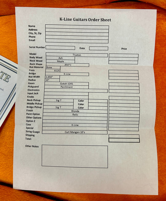 K-Line Truxton 2025 - White Blonde. NEW, (Authorized Dealer)