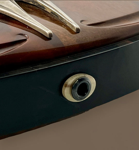 Jesselli Guitars Modernaire Circa 1989-1990 Natural Walnut & Ebony. Owned by Alan Rogan touring tech for Keith Richards. (Authorized Jesselli Dealer)