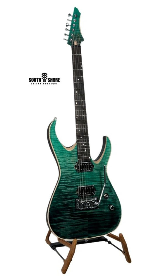 Valenti Guitars Callisto Carved Top 2022 Teal Green / Black, NAMM Special 1 of 5 NEW (Authorized Dealer)