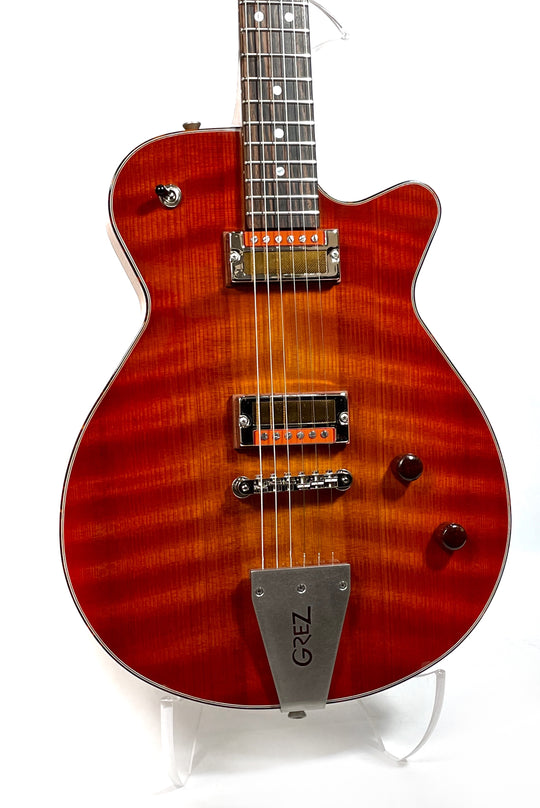 Grez Mendocino 2021 Cherry Burst, Novak Gold Foil Pickups NEW 5lbs 4oz (Authorized Dealer)