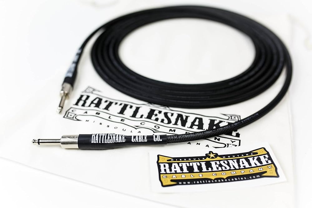 Rattlesnake Cable Company 10' Standard Instrument Cable S/S - Black Weave