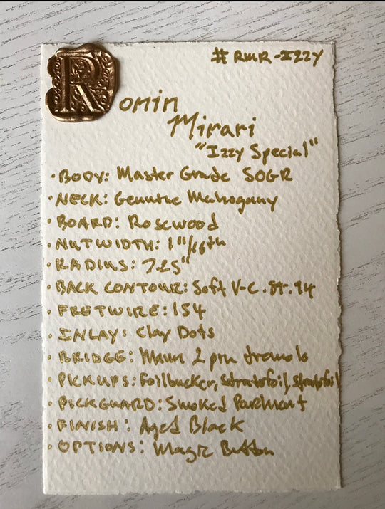 Ronin Mirari Custom 2019 Black HSS "Izzy Special" (Authorized Dealer)