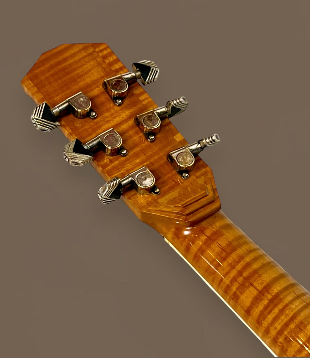 Jesselli Guitars Modernaire Circa 1989-1990 Natural Walnut & Ebony. Owned by Alan Rogan touring tech for Keith Richards. (Authorized Jesselli Dealer)
