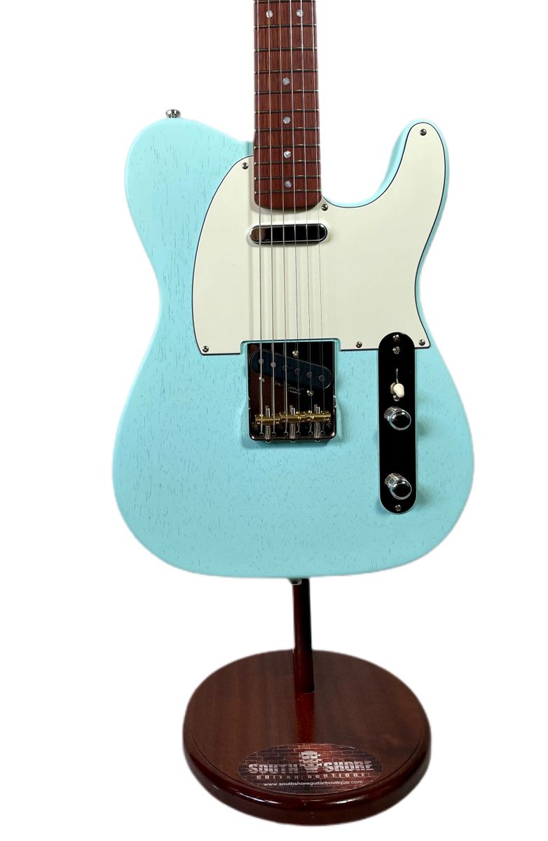 Rufini Guitars T-Modern Korina Body 2022 Ice Blue Satin, NEW (Authorized Dealer)
