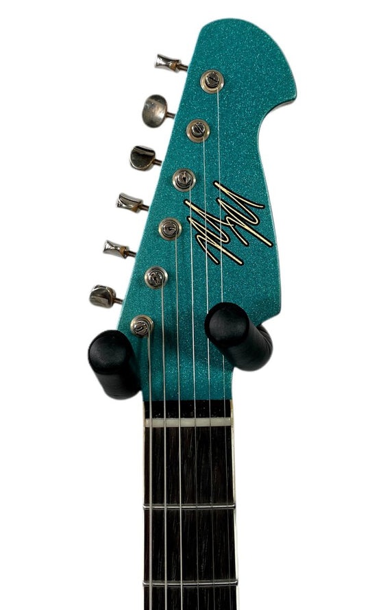 Mario Martin Guitars Jazzbastard Fine Flake Lake Placid Blue, Mojo Dual Foils 7lbs NEW (Authorized Dealer)
