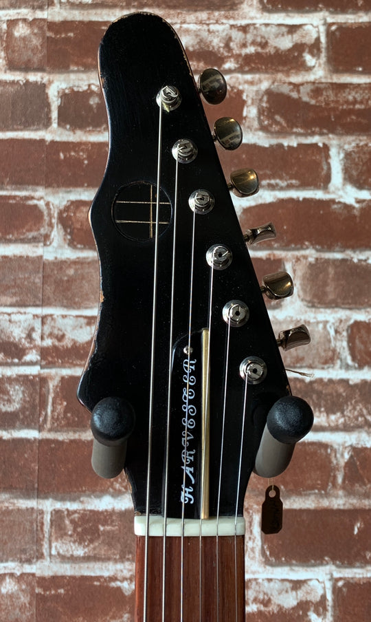 Harvester Guitars Kalamazoo Buick Blue over Sunburst.  "Authorized Dealer"