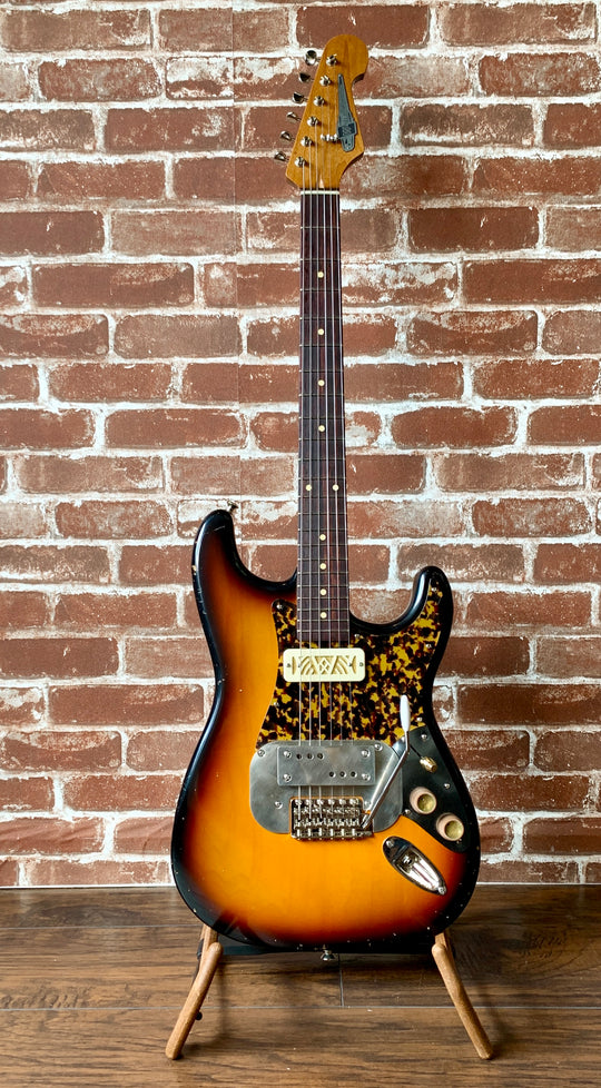 Waterslide S-Style W/ Mojo Lap-Steal and Gold-Foil Pickups, 2020 Sunburst NEW (Authorized Dealer)