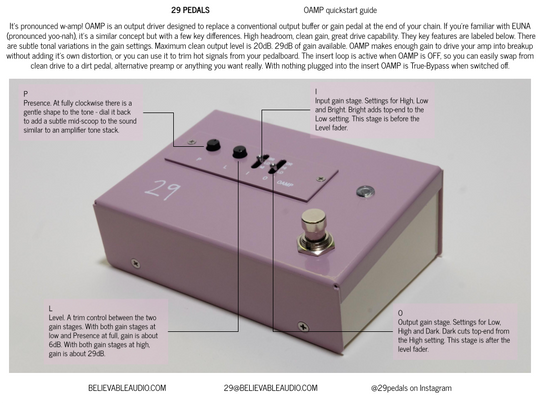 Believable Audio 29 Pedals OAMP 2021 "Authorized Dealer"