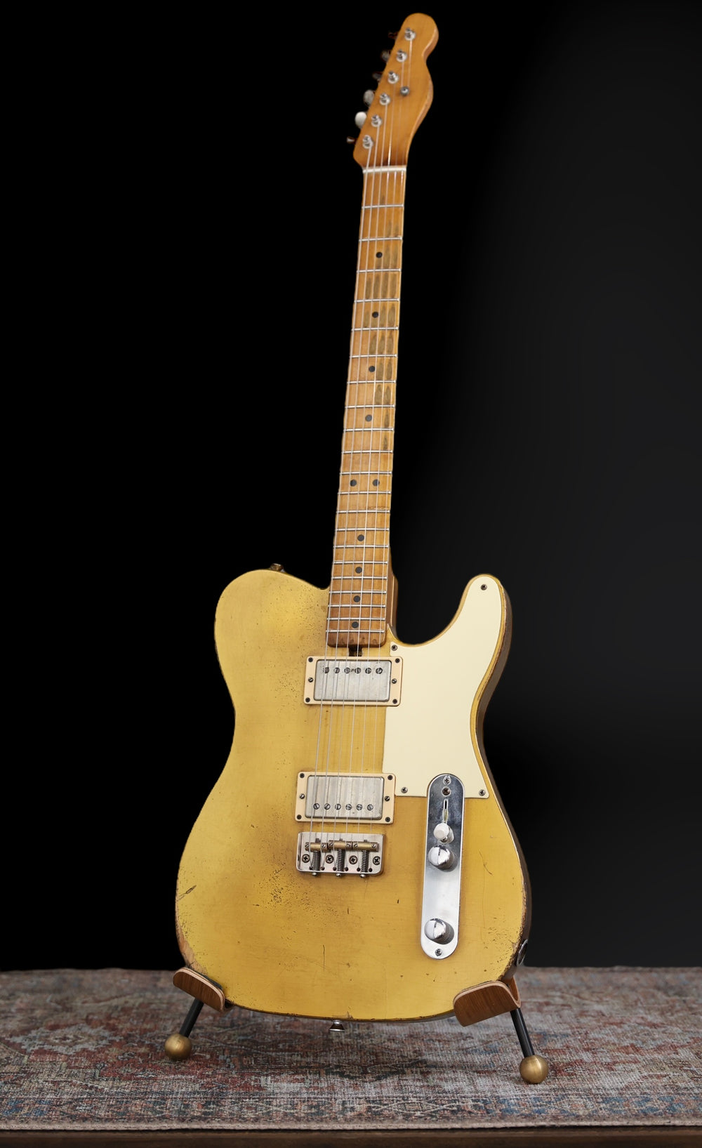 Nacho Banos 1949 Prototype, Chambered Hollow Body w/ “PAF” Style Pickups 2019 - Aged Gold. Collector Owned. 5lbs 15oz
