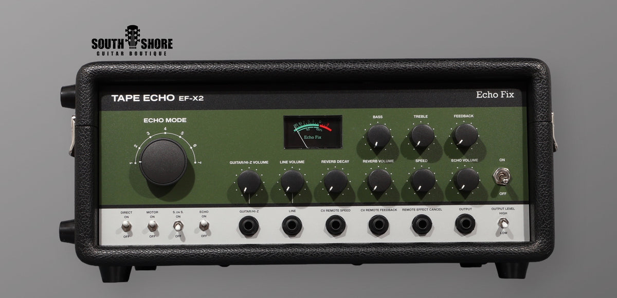 Echo Fix EF-X2 2024 - “STORE DEMO MODEL” - Black / Green. Tape Echo w/ Spring Reverb & DSP Reverb & Chorus. NEW (Authorized Dealer) by Echo Fix