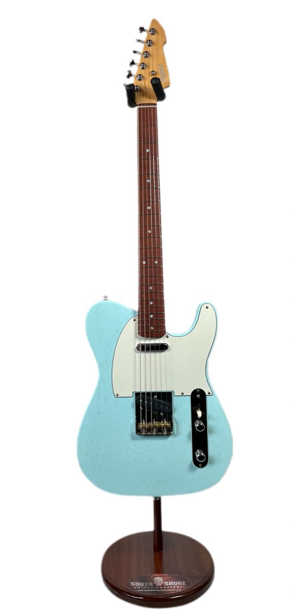 Rufini Guitars T-Modern Korina Body 2022 Ice Blue Satin, NEW (Authorized Dealer)