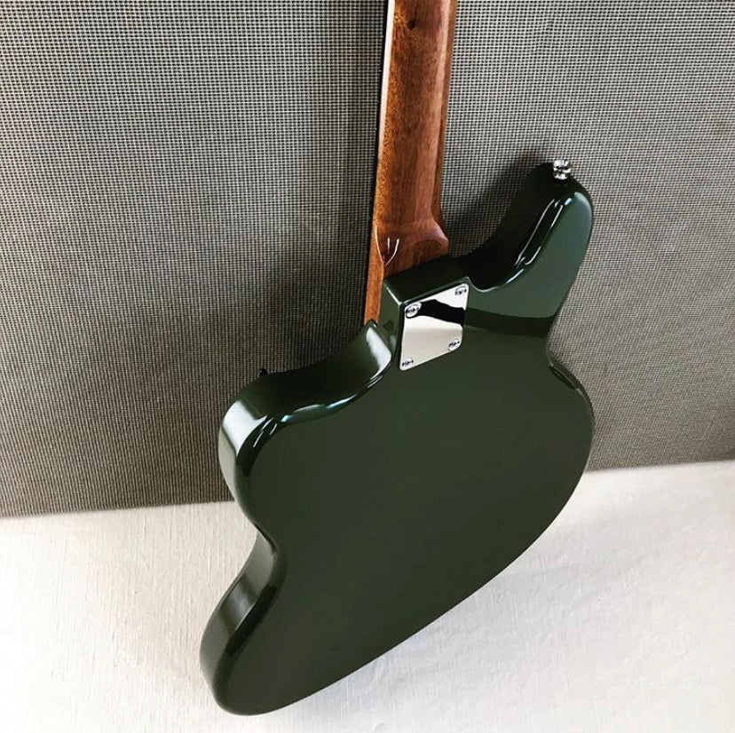 Bilt Zaftig 2019 Olive Drab w/ Lollar Staple P-90's & Black Mastery Hardware