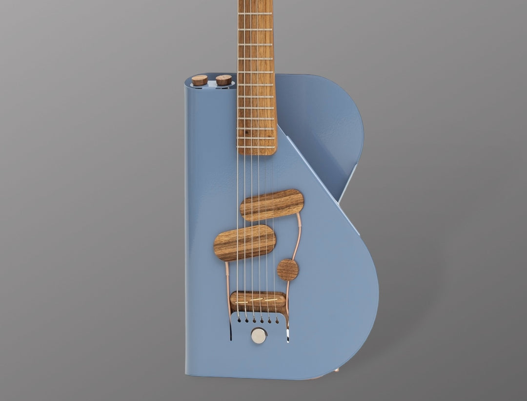 Verso Orbit Baritone 2024. - Dove Blue / Walnut - Sheet Metal Body w/ freely adjustable Magnetic Pickups SC1 Neck & HB2 Bridge - NEW. (Authorized Dealer)