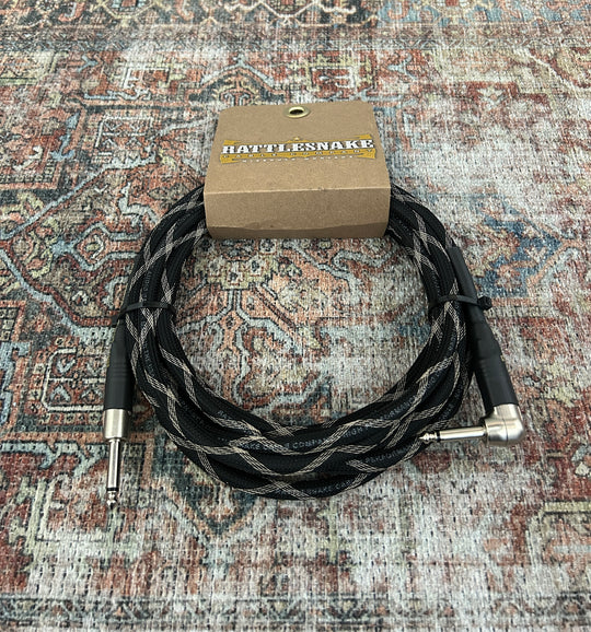 Rattlesnake Cable Company 15' Standard Instrument Cable S/RA - Sidewinder Black Weave