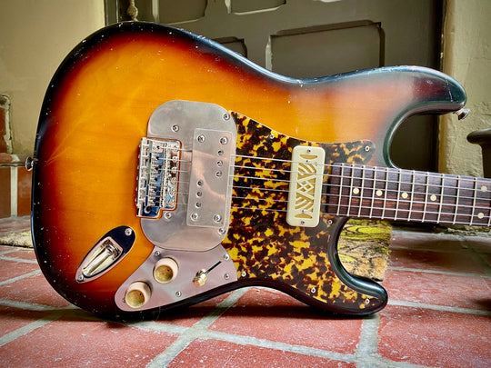 Waterslide S-Style W/ Mojo Lap-Steal and Gold-Foil Pickups, 2020 Sunburst NEW (Authorized Dealer)