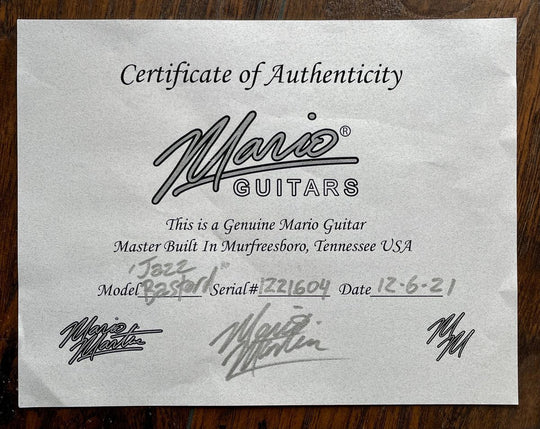 Mario Martin Guitars Jazzbastard Fine Flake Lake Placid Blue, Mojo Dual Foils 7lbs NEW (Authorized Dealer)