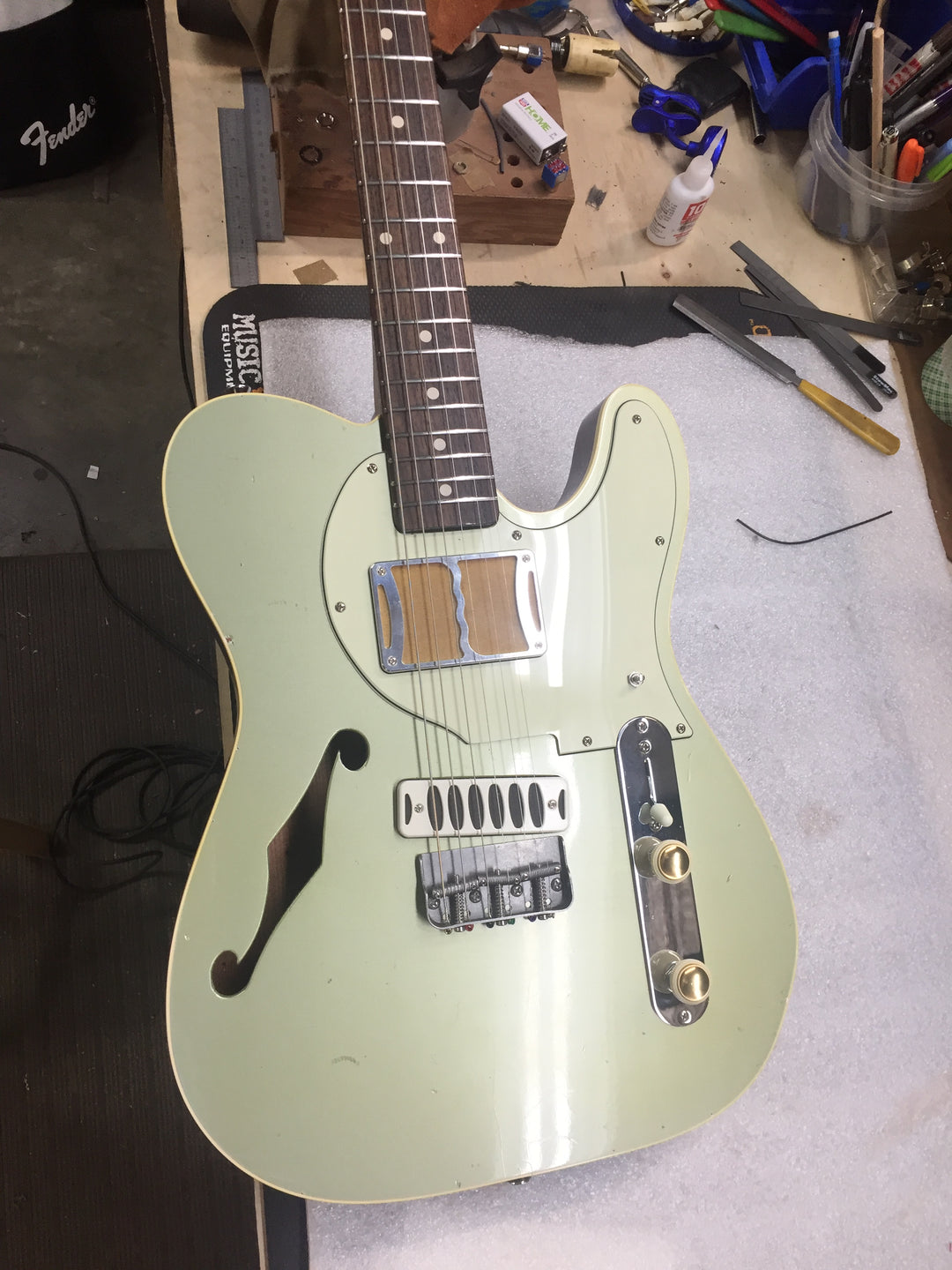 Ronin Betty Thinline "Custom Build" 2020 Pinecrest Green/Natural Redwood 5lbs 9oz  Authorized Dealer