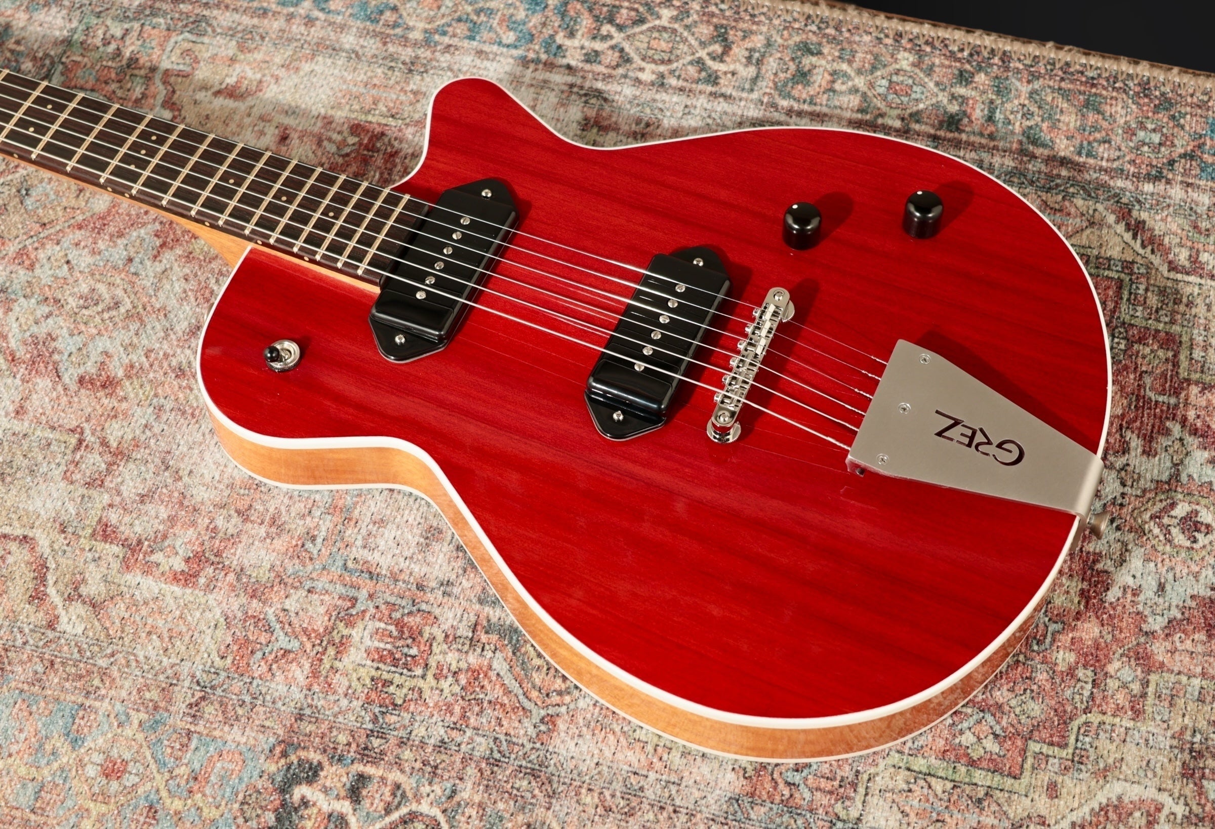 Grez Mendocino 2025 - Stained Red, Fralin Dog Ear P-90's. NEW