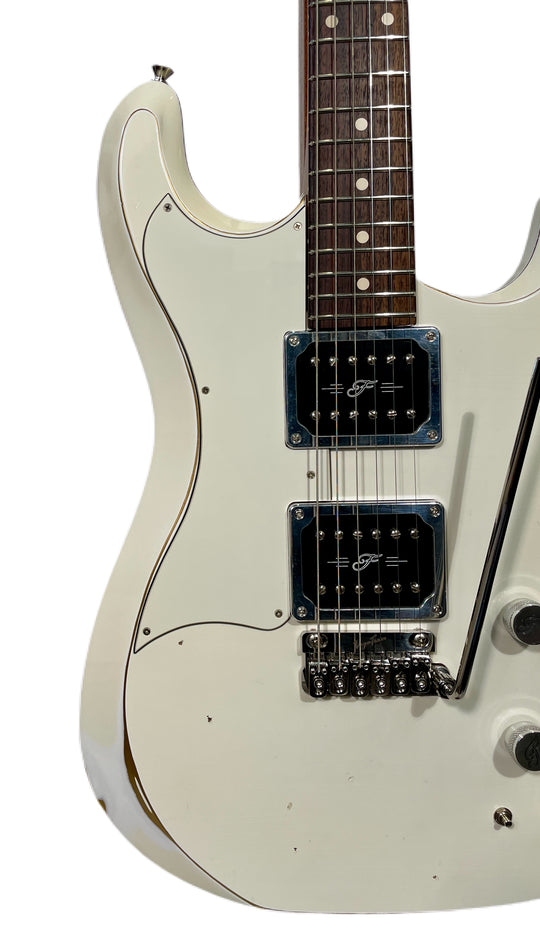 Fiam Guitars Mirari F5 2022 Aged White over Gold, by past Ronin luthier Izzy Lugo (Authorized Fiam Dealer)