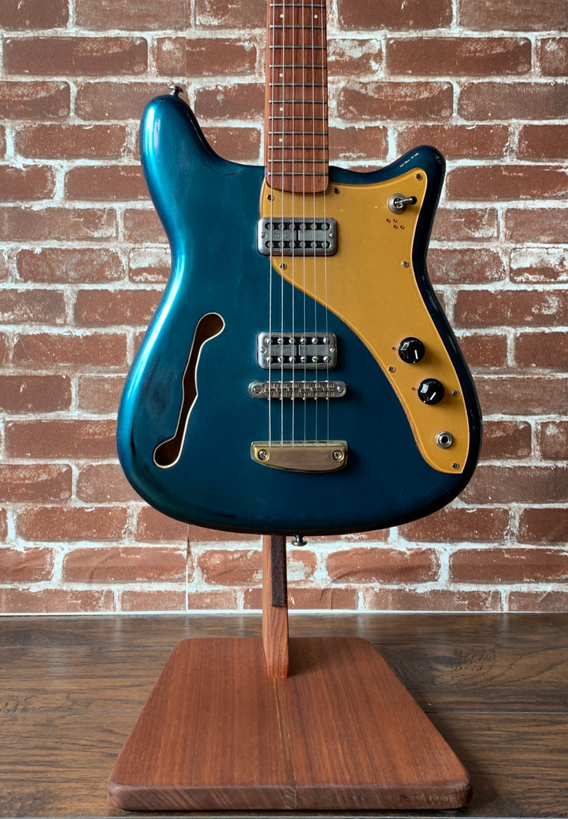 Harvester Guitars Kalamazoo Buick Blue over Sunburst.  "Authorized Dealer"