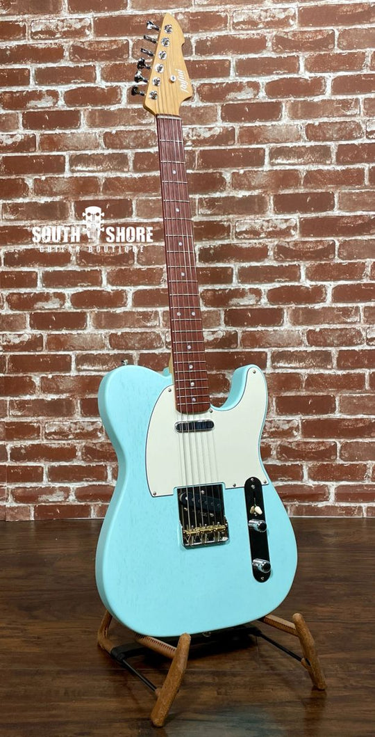 Rufini Guitars T-Modern Korina Body 2022 Ice Blue Satin, NEW (Authorized Dealer)