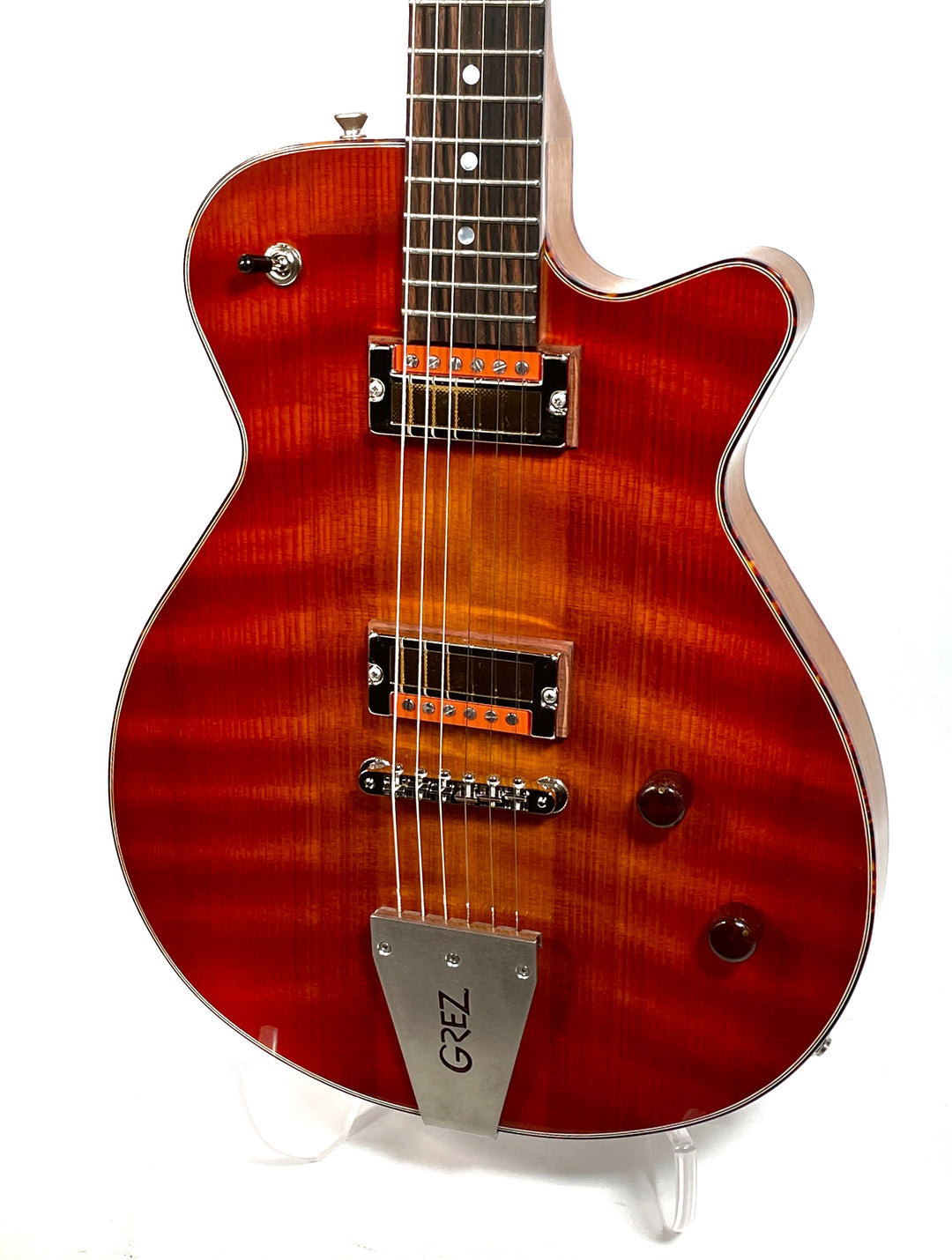 Grez Mendocino 2021 Cherry Burst, Novak Gold Foil Pickups NEW 5lbs 4oz (Authorized Dealer)