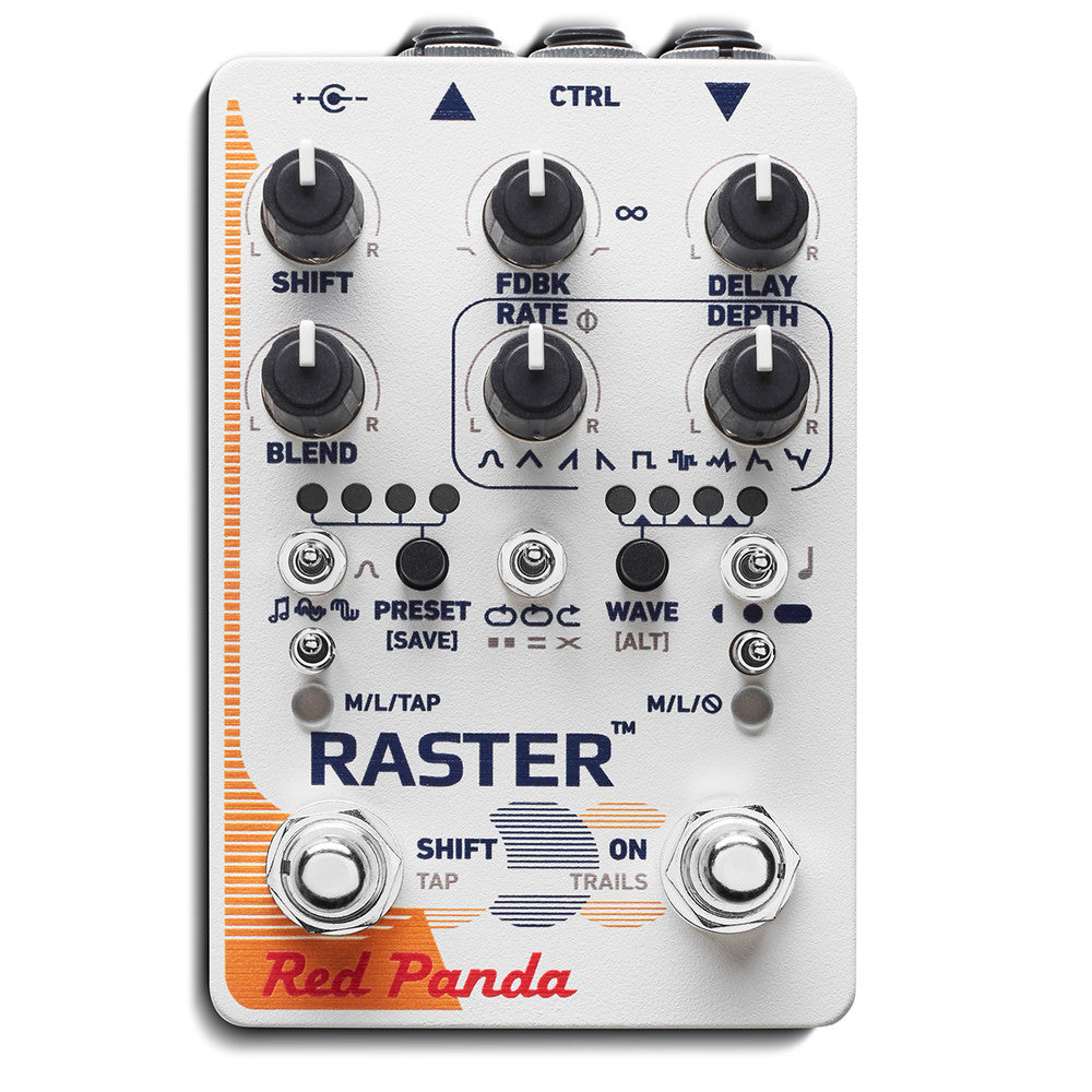 Red Panda Raster 2 - White / Graphics - Digital Delay & Pitch Shifter. NEW (Authorized Dealer) by Red Panda