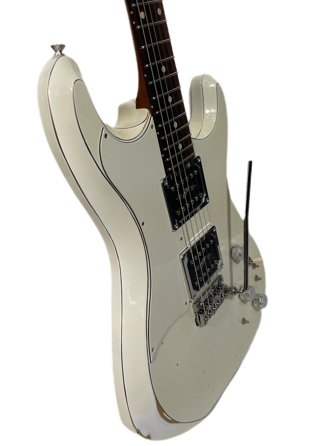 Fiam Guitars Mirari F5 2022 Aged White over Gold, by past Ronin luthier Izzy Lugo (Authorized Fiam Dealer)