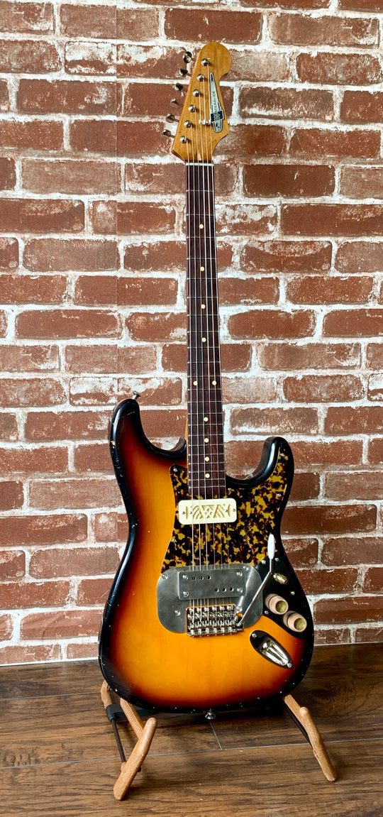 Waterslide S-Style W/ Mojo Lap-Steal and Gold-Foil Pickups, 2020 Sunburst NEW (Authorized Dealer)