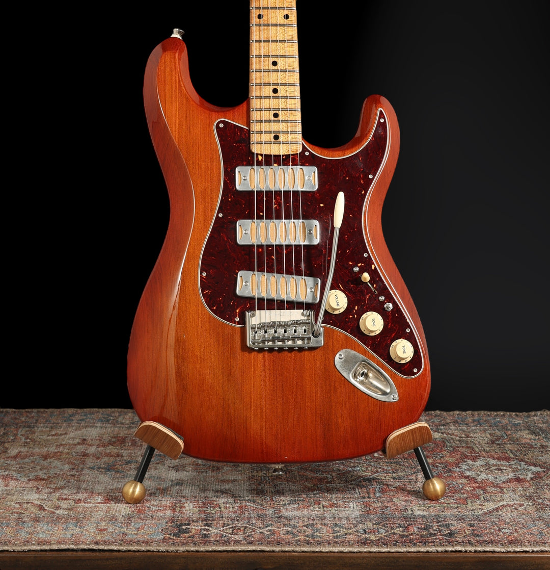 Ronin Morningstar 2019 - Honey Burst w/ highly figured “Flame Maple” neck + Raw Aluminum FB Mini’s