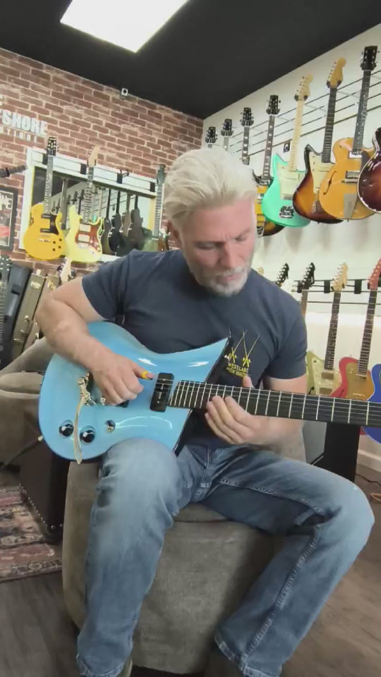 Senez Guitars Psari - Carve Top. Sky Blue. Dual P-90's. NEW. (Authorized Dealer)